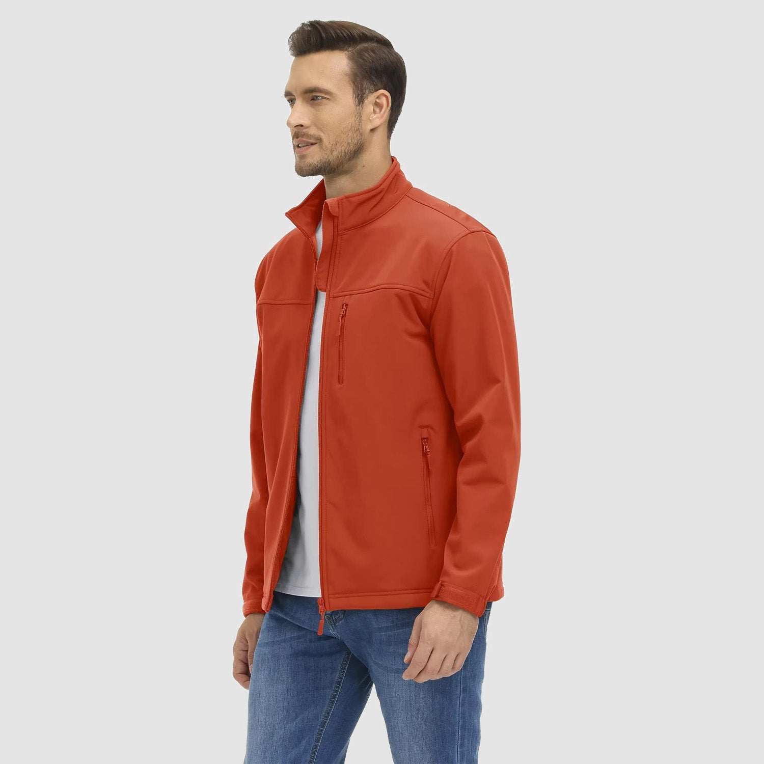 Men's Fleece Lined Jacket Lightweight Waterproof Jacket - veyora
