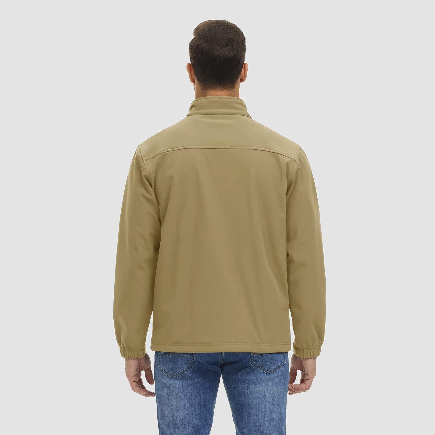 Men's Fleece Lined Jacket Lightweight Waterproof Jacket