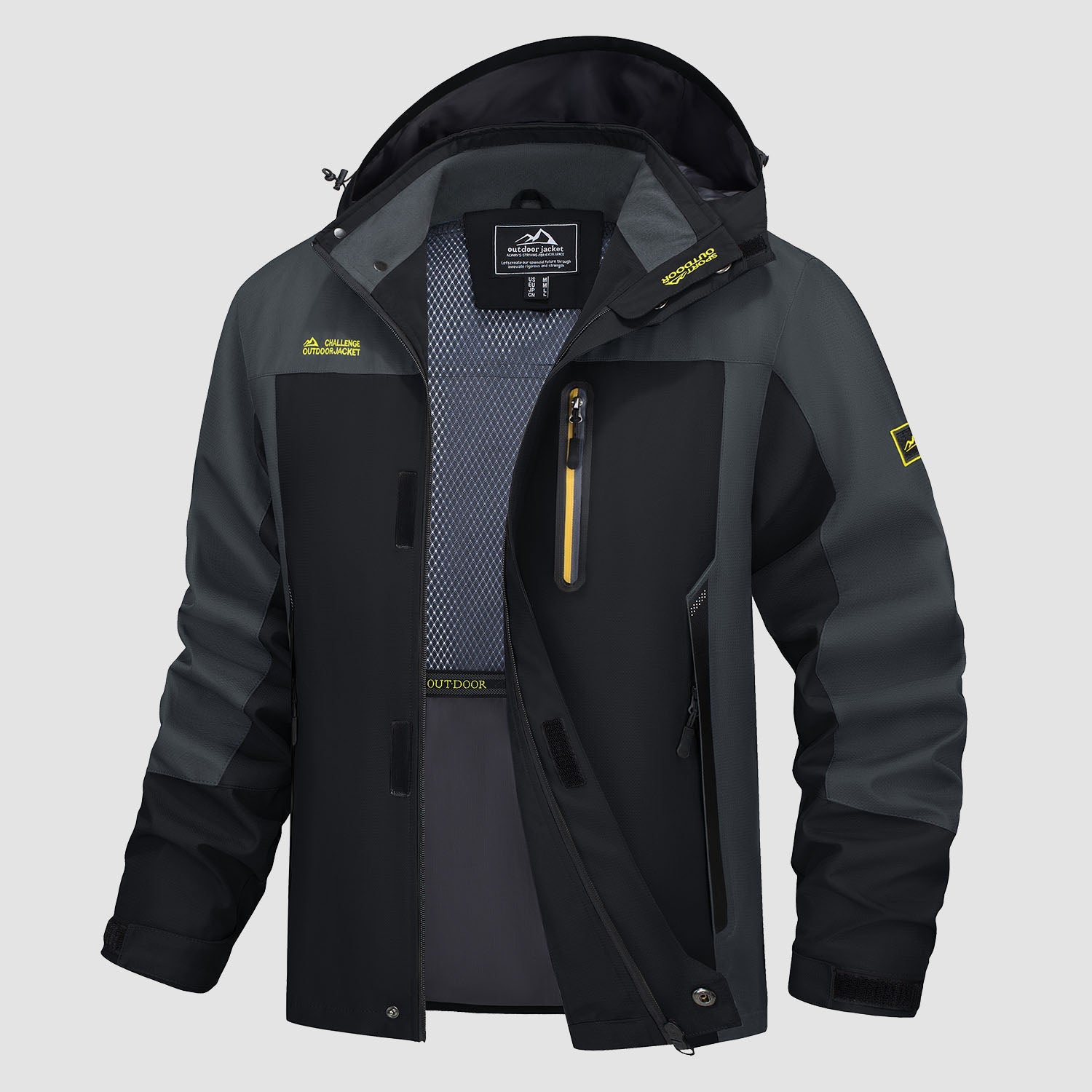 Men's Windproof Water Resistant Jacket - 5 Pockets for Hiking - veyora
