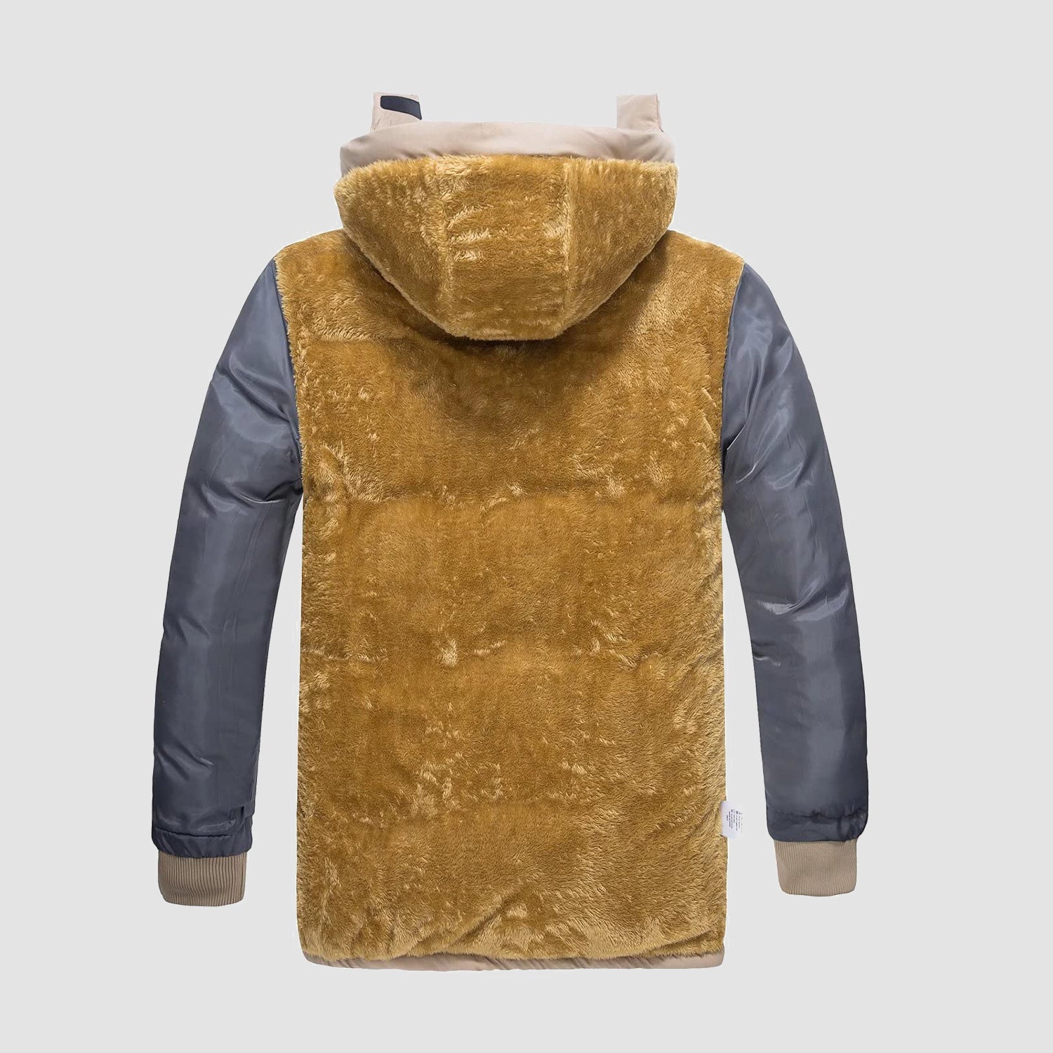 Men's Fleece Lined Parka Jacket - Hooded Puffer Warm Coat - veyora