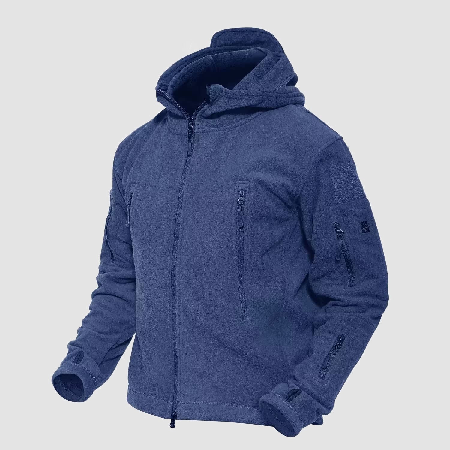 Men's Military Tactical Hooded Jacket with 6 Zip - Pockets - veyora