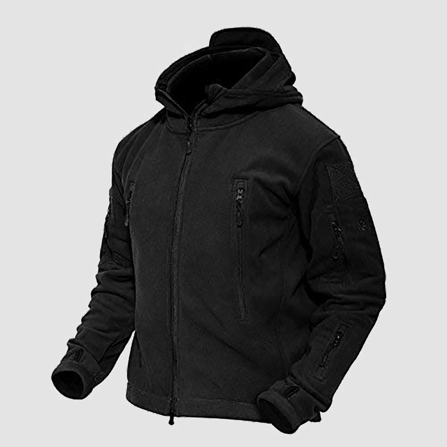 Men's Military Tactical Hooded Jacket with 6 Zip - Pockets - veyora