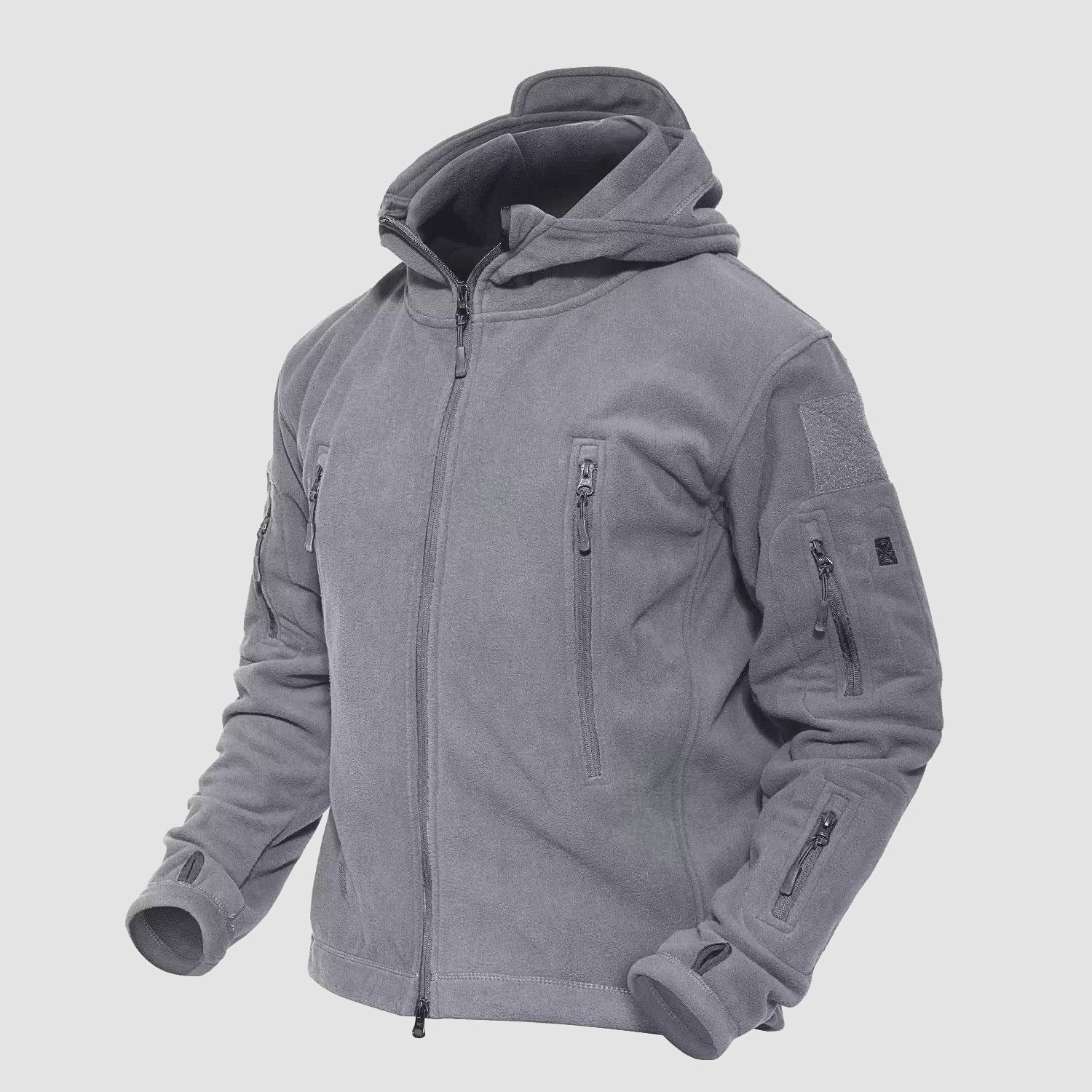 Men's Military Tactical Hooded Jacket with 6 Zip - Pockets - veyora