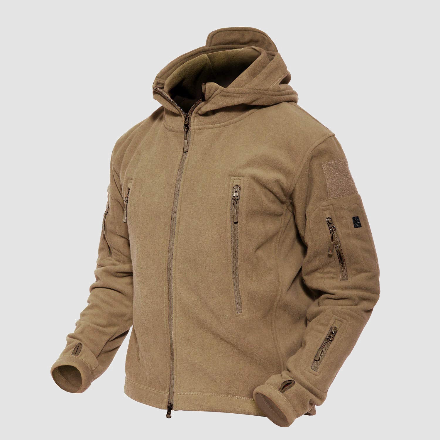 Men's Military Tactical Hooded Jacket with 6 Zip - Pockets - veyora