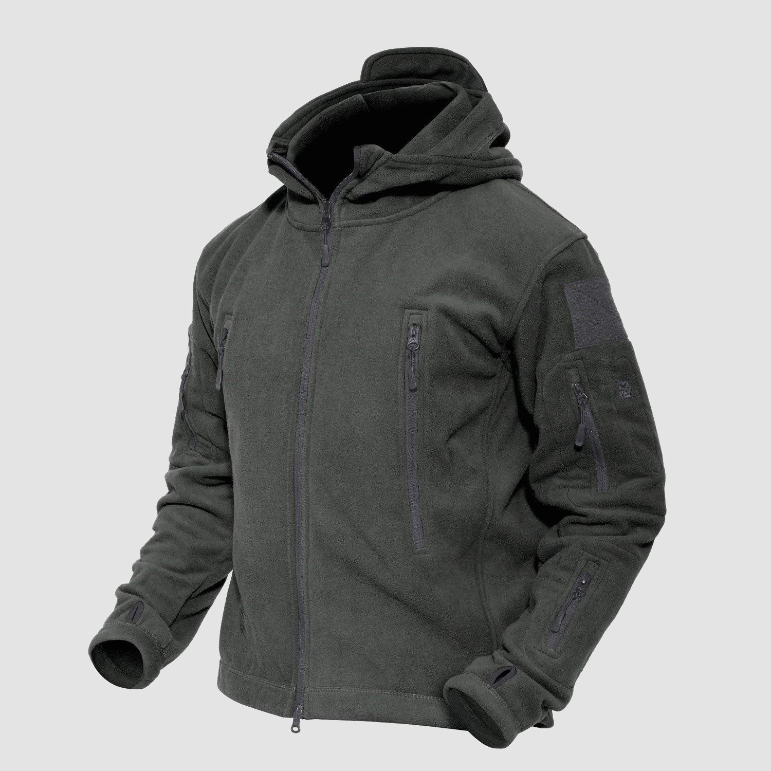 Men's Military Tactical Hooded Jacket with 6 Zip - Pockets - veyora