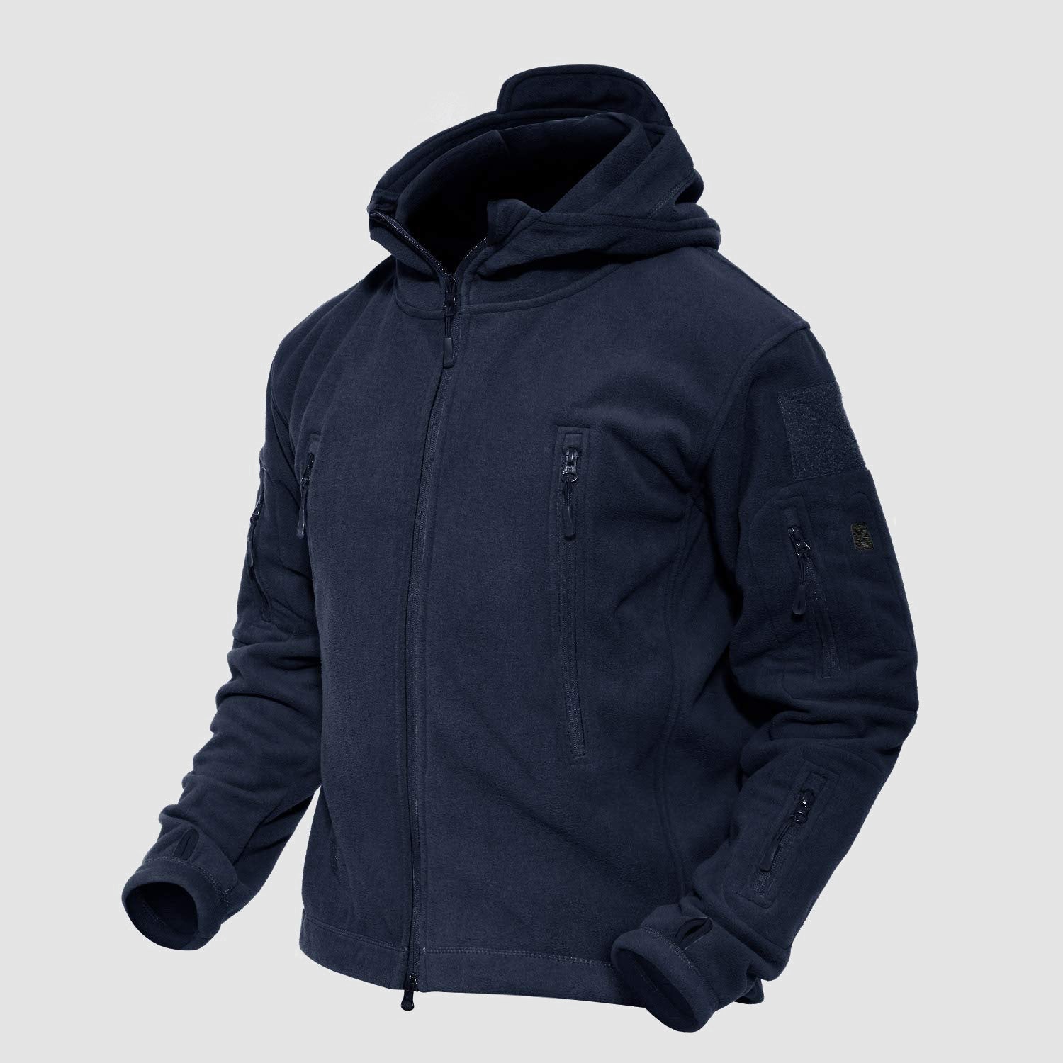 Men's Military Tactical Hooded Jacket with 6 Zip - Pockets - veyora