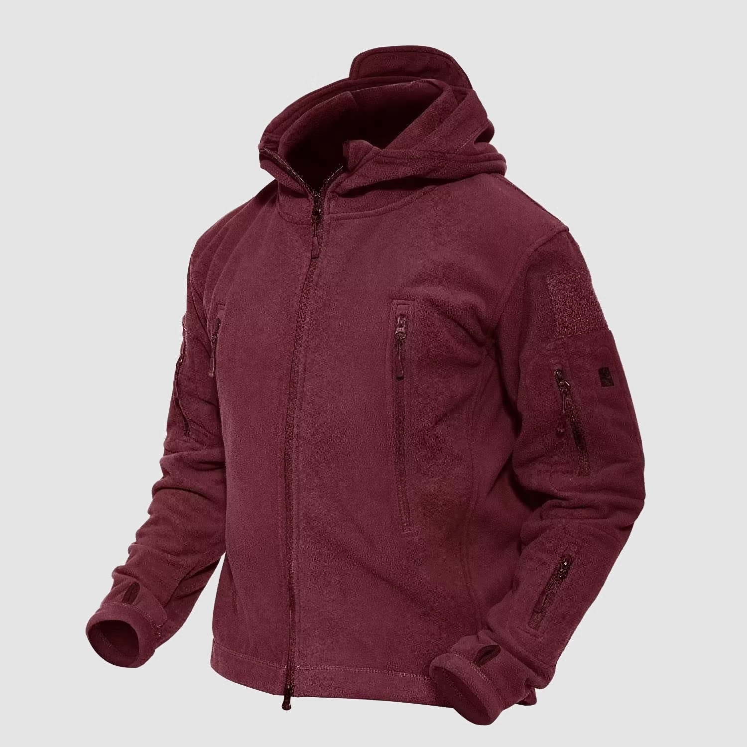Men's Military Tactical Hooded Jacket with 6 Zip - Pockets - veyora
