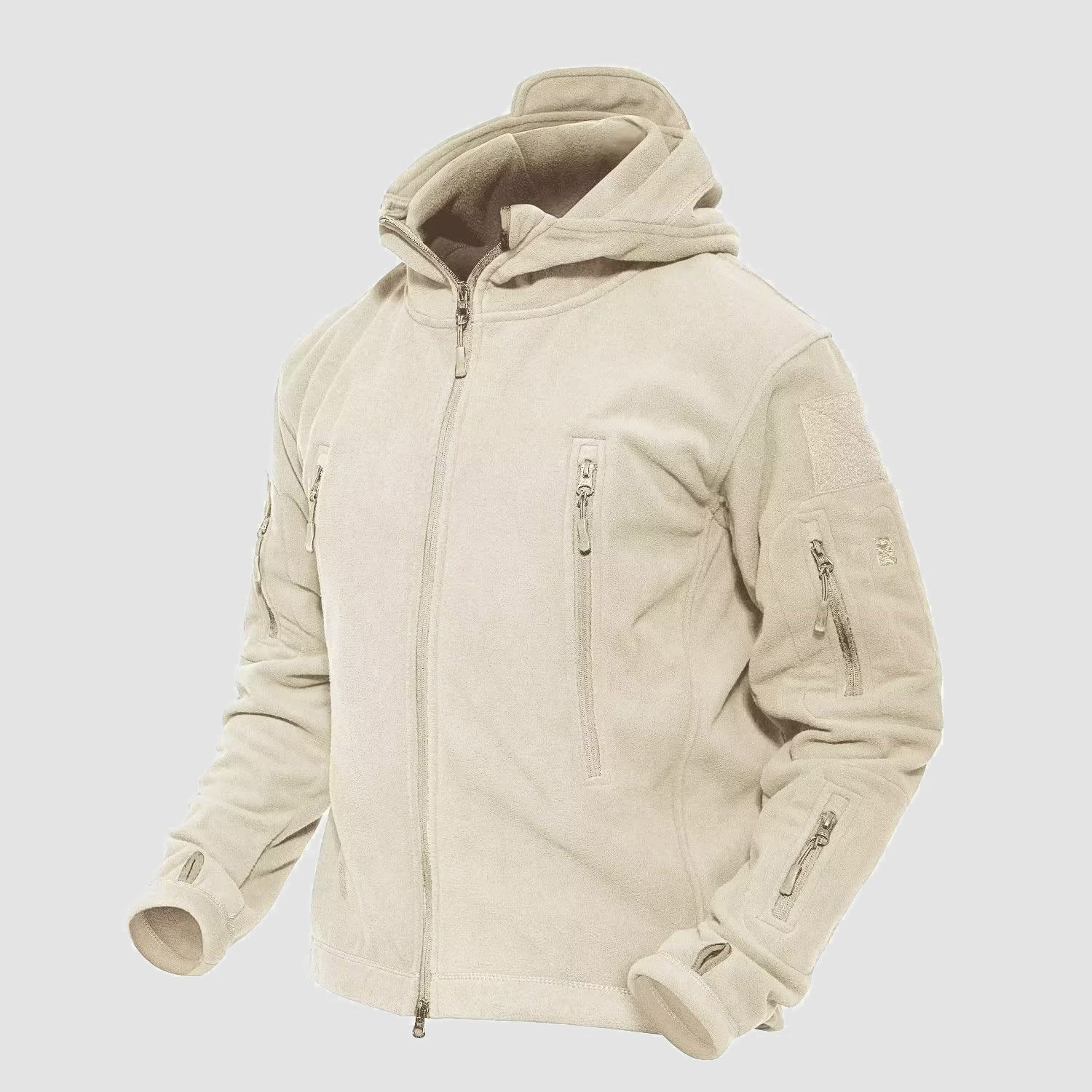 Men's Military Tactical Hooded Jacket with 6 Zip - Pockets - veyora