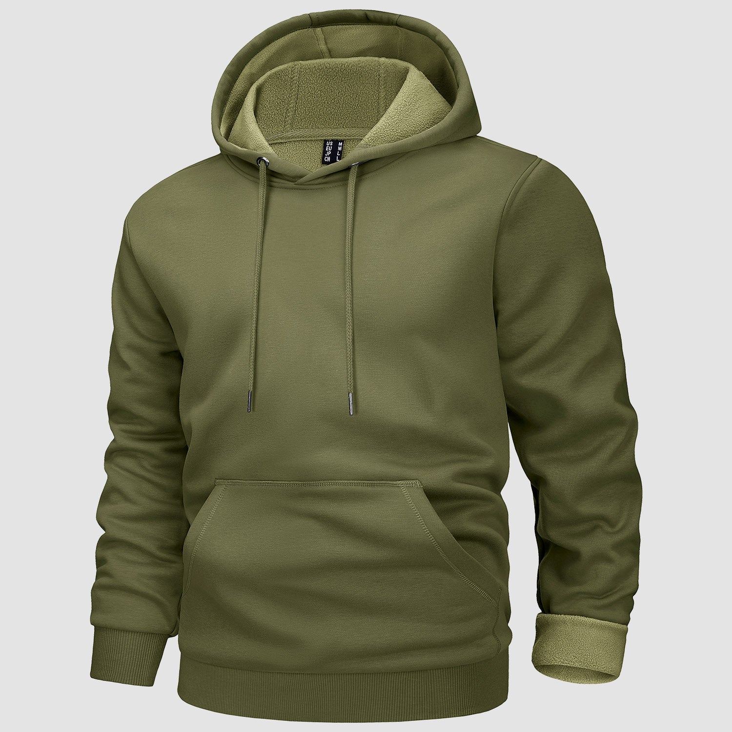 Cozy Men’s Fleece Lined Workout Hoodie with Kangaroo Pocket - veyora