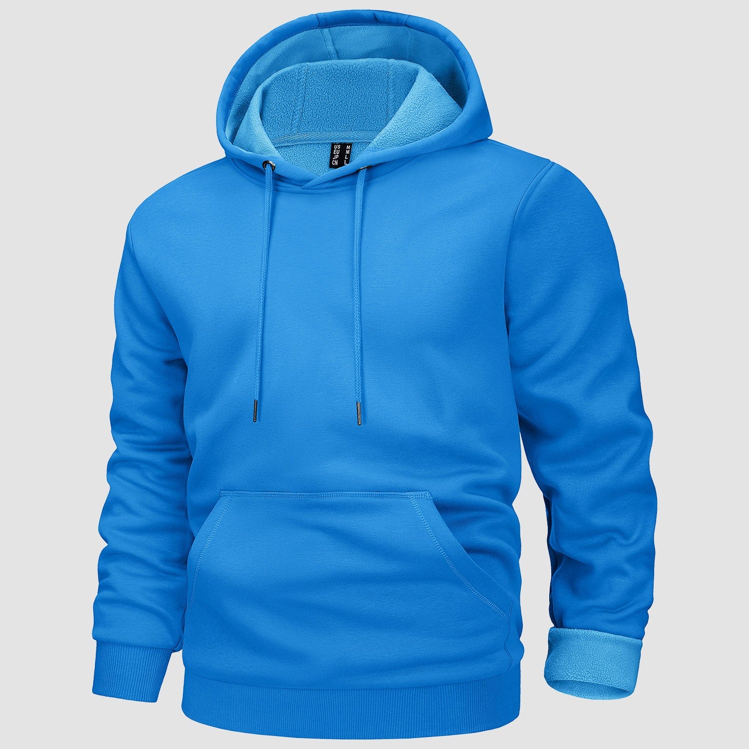 Cozy Men’s Fleece Lined Workout Hoodie with Kangaroo Pocket - veyora