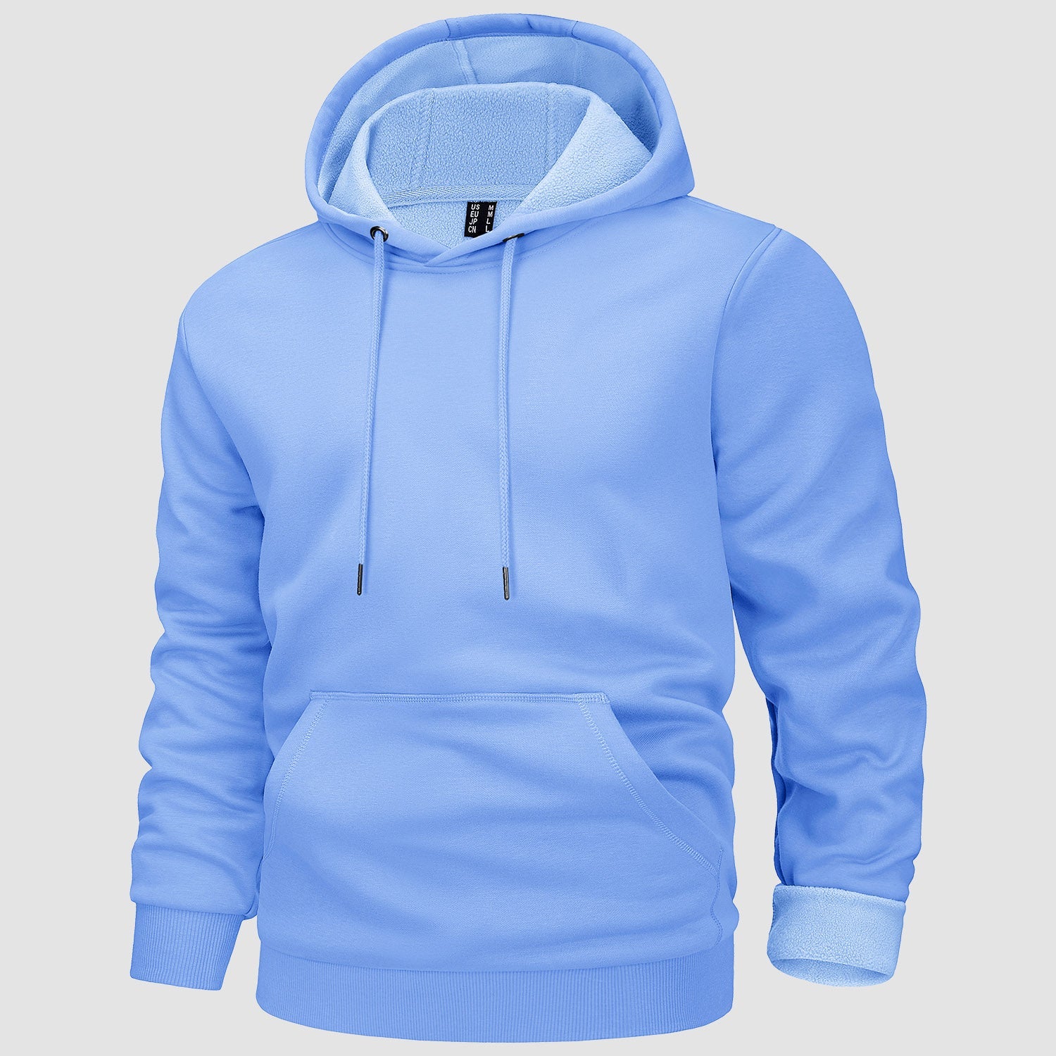 Cozy Men’s Fleece Lined Workout Hoodie with Kangaroo Pocket - veyora