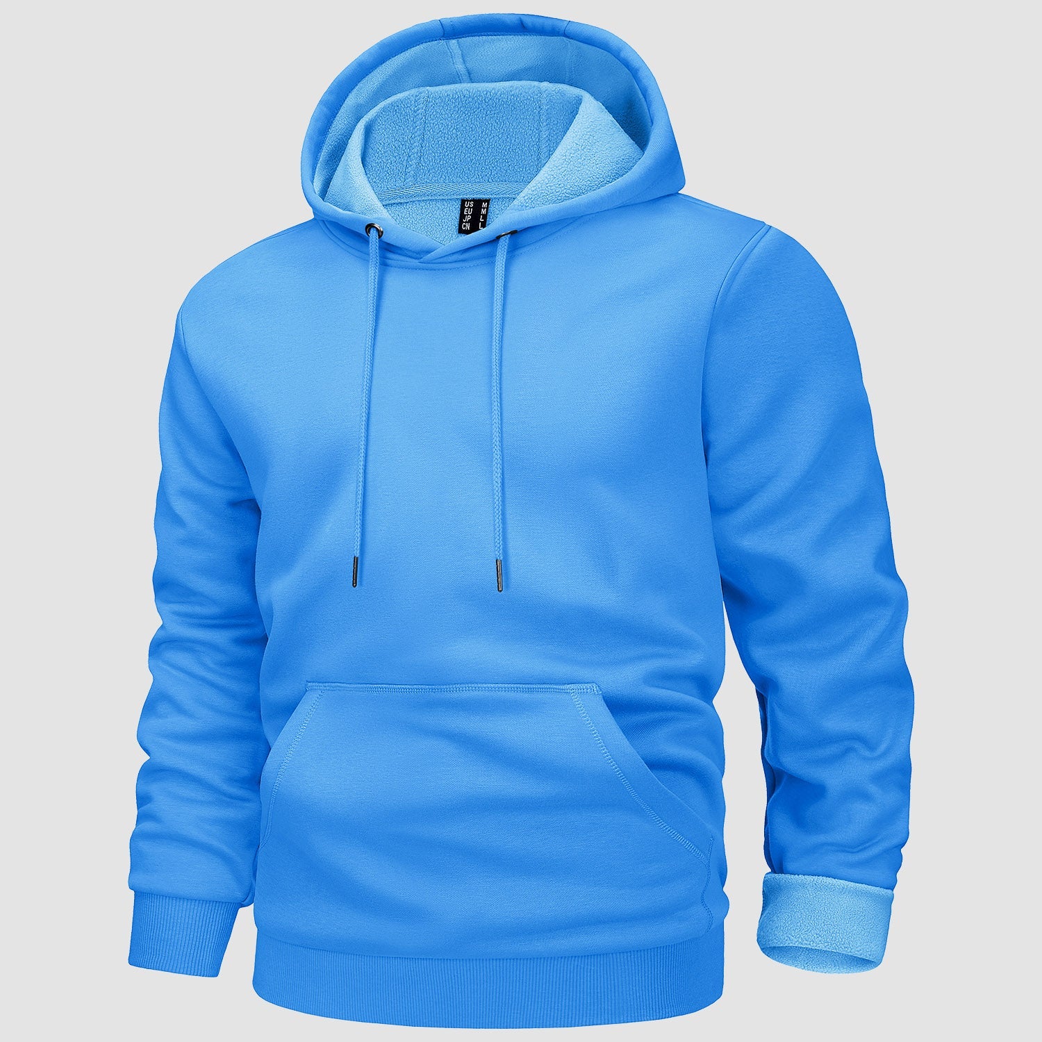 Cozy Men’s Fleece Lined Workout Hoodie with Kangaroo Pocket - veyora