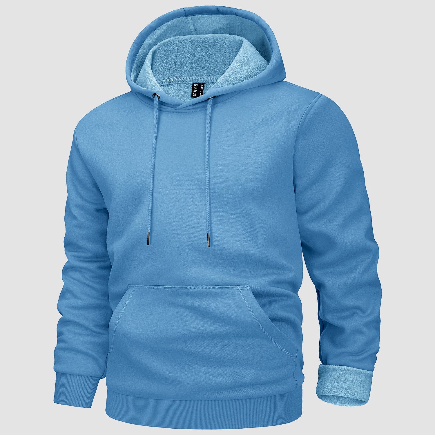 Cozy Men’s Fleece Lined Workout Hoodie with Kangaroo Pocket - veyora