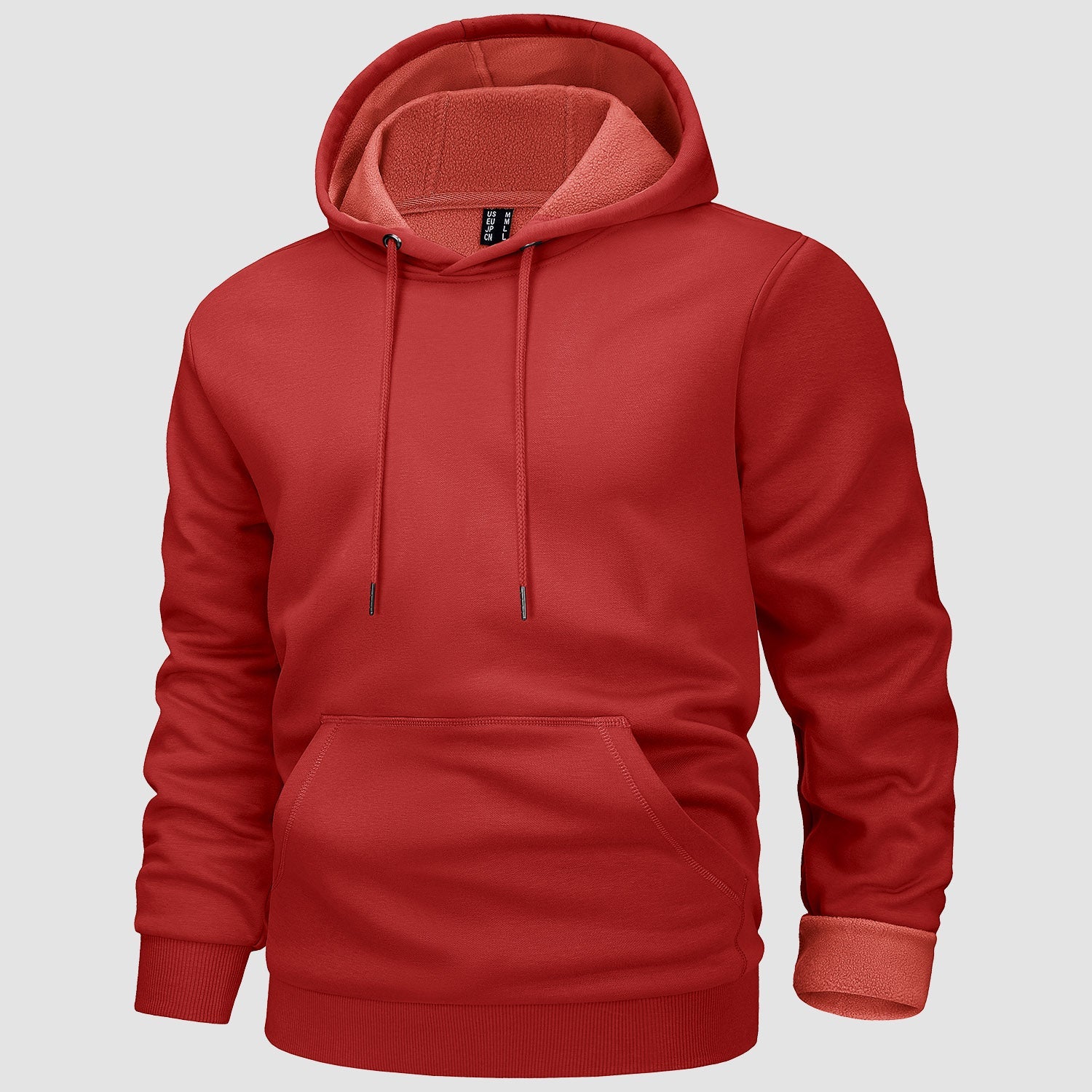 Cozy Men’s Fleece Lined Workout Hoodie with Kangaroo Pocket - veyora
