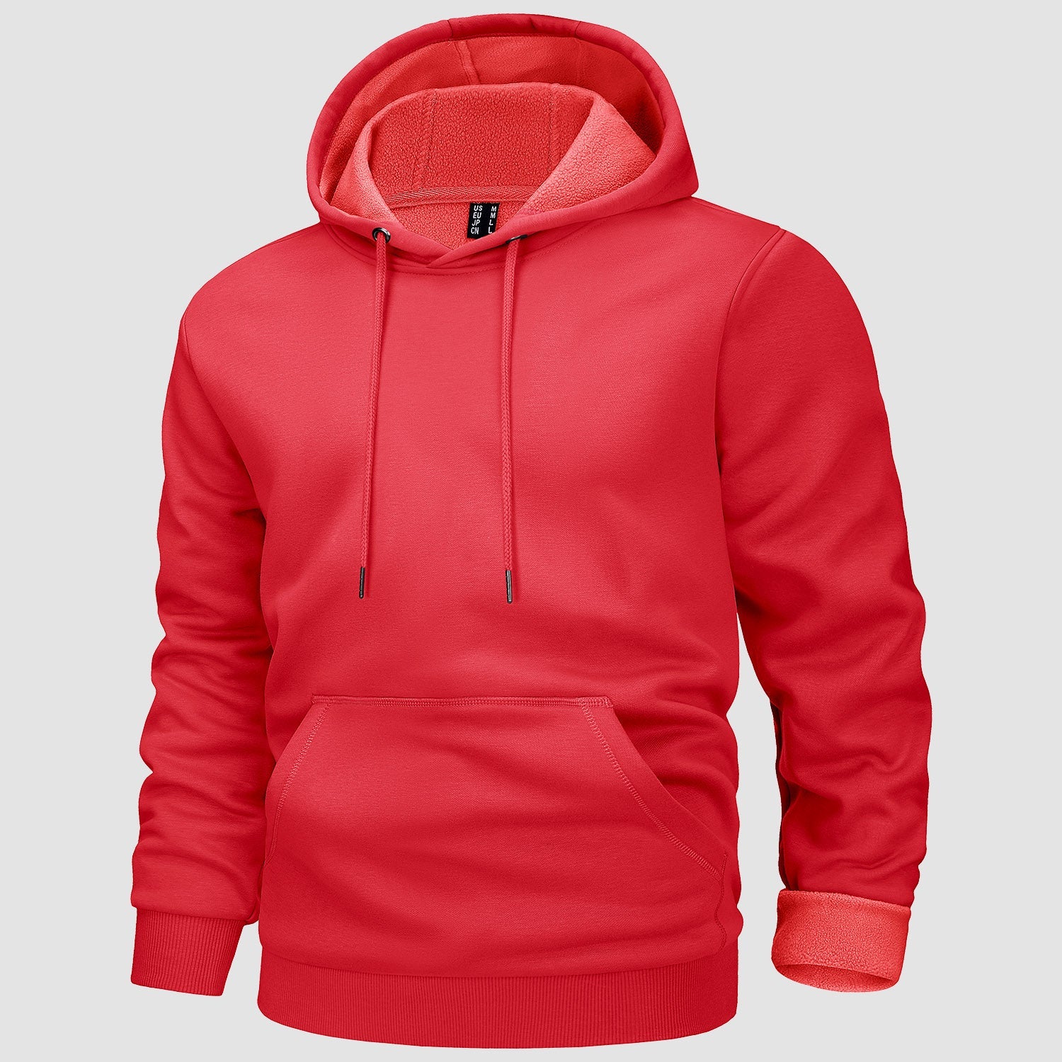 Cozy Men’s Fleece Lined Workout Hoodie with Kangaroo Pocket - veyora