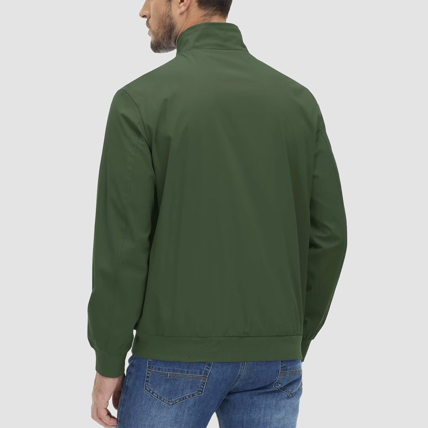Men's Jacket Stand Collar Lightweight Windproof Outwear