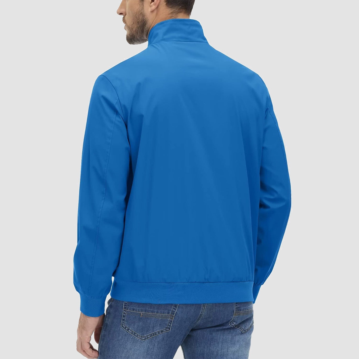 Men's Jacket Stand Collar Lightweight Windproof Outwear