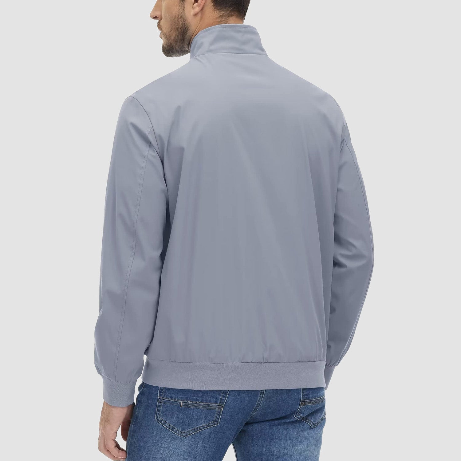 Men's Jacket Stand Collar Lightweight Windproof Outwear
