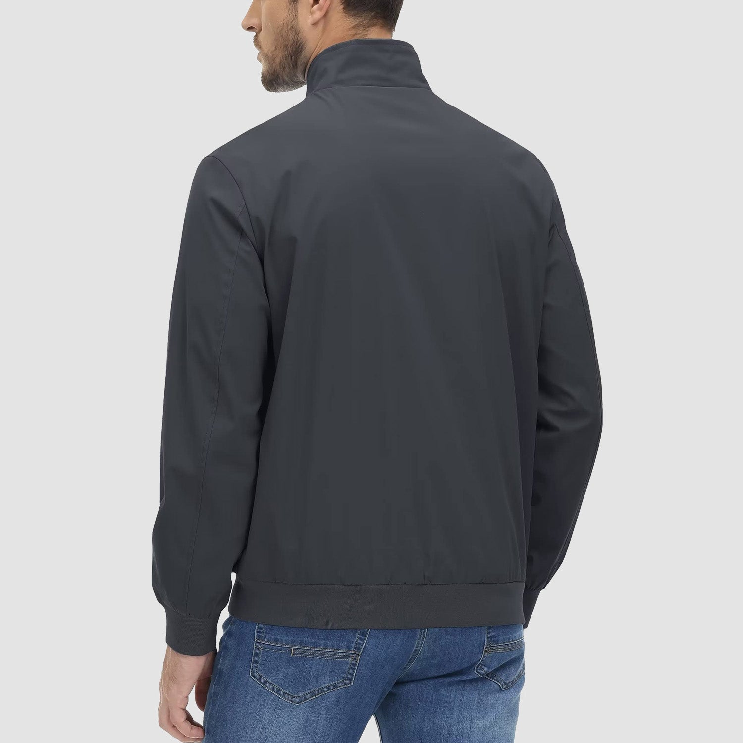 Men's Jacket Stand Collar Lightweight Windproof Outwear
