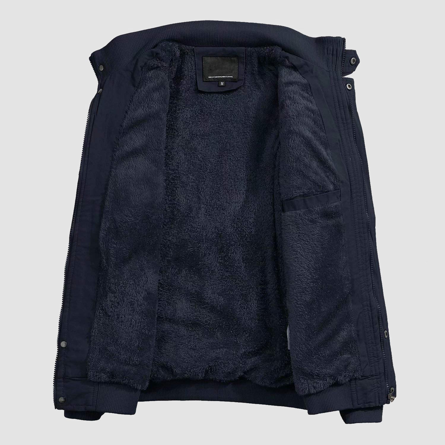 Men's Cotton Military Bomber Jacket - Lightweight Zip-Up