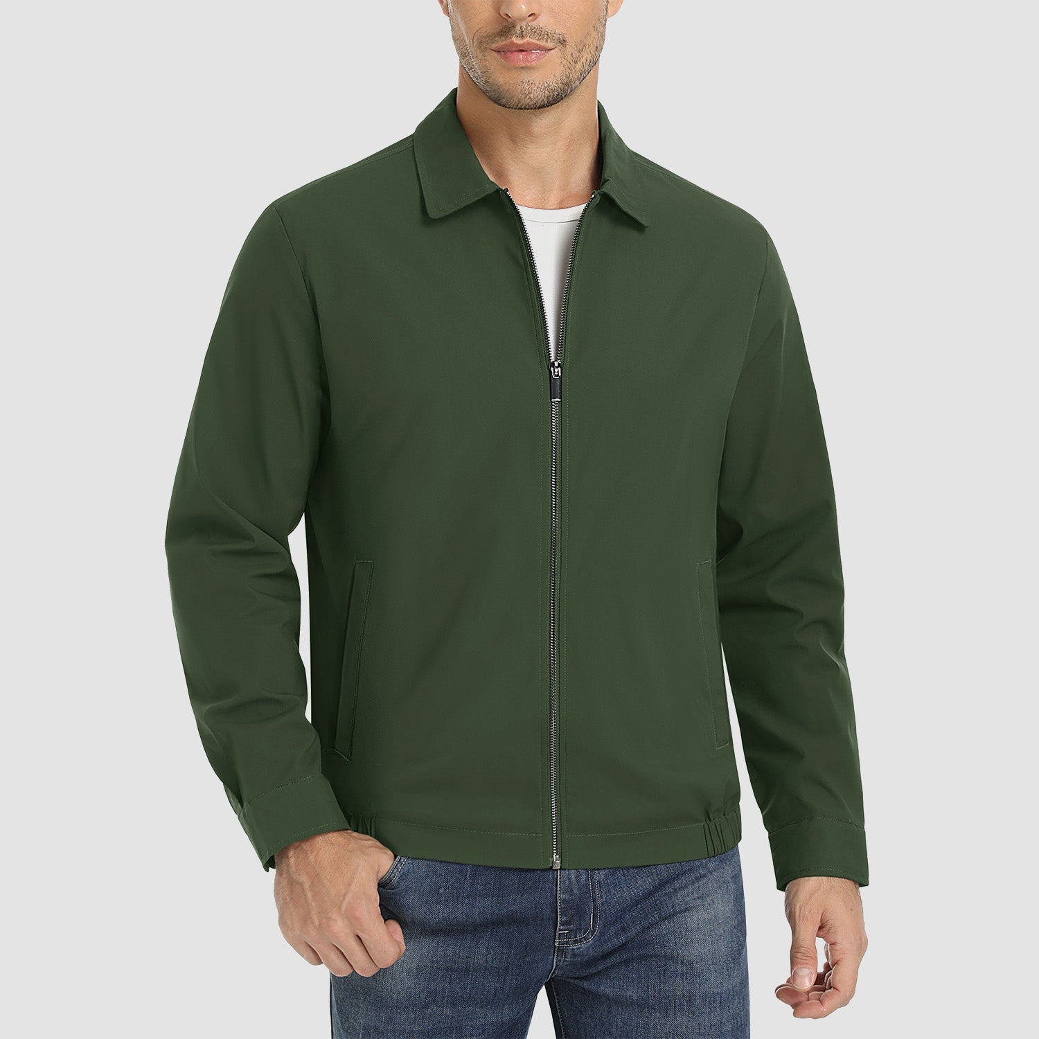 Men's Lightweight Jacket Casual Laydown Collar Jacket - veyora