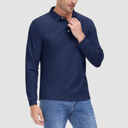 Men's Long Sleeve Quick - Dry Polo Shirt UPF Sun Protection - veyora