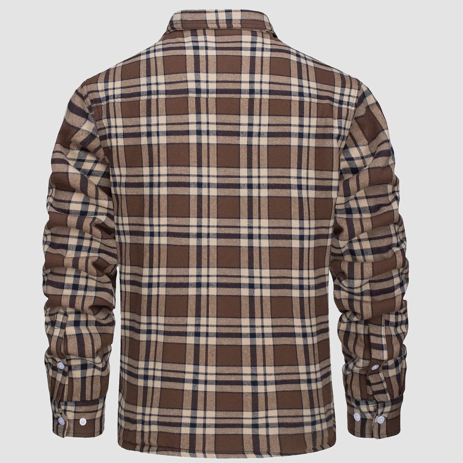 Men's Flannel Shirt Jacket - Fleece Lined Cotton Winter Coat