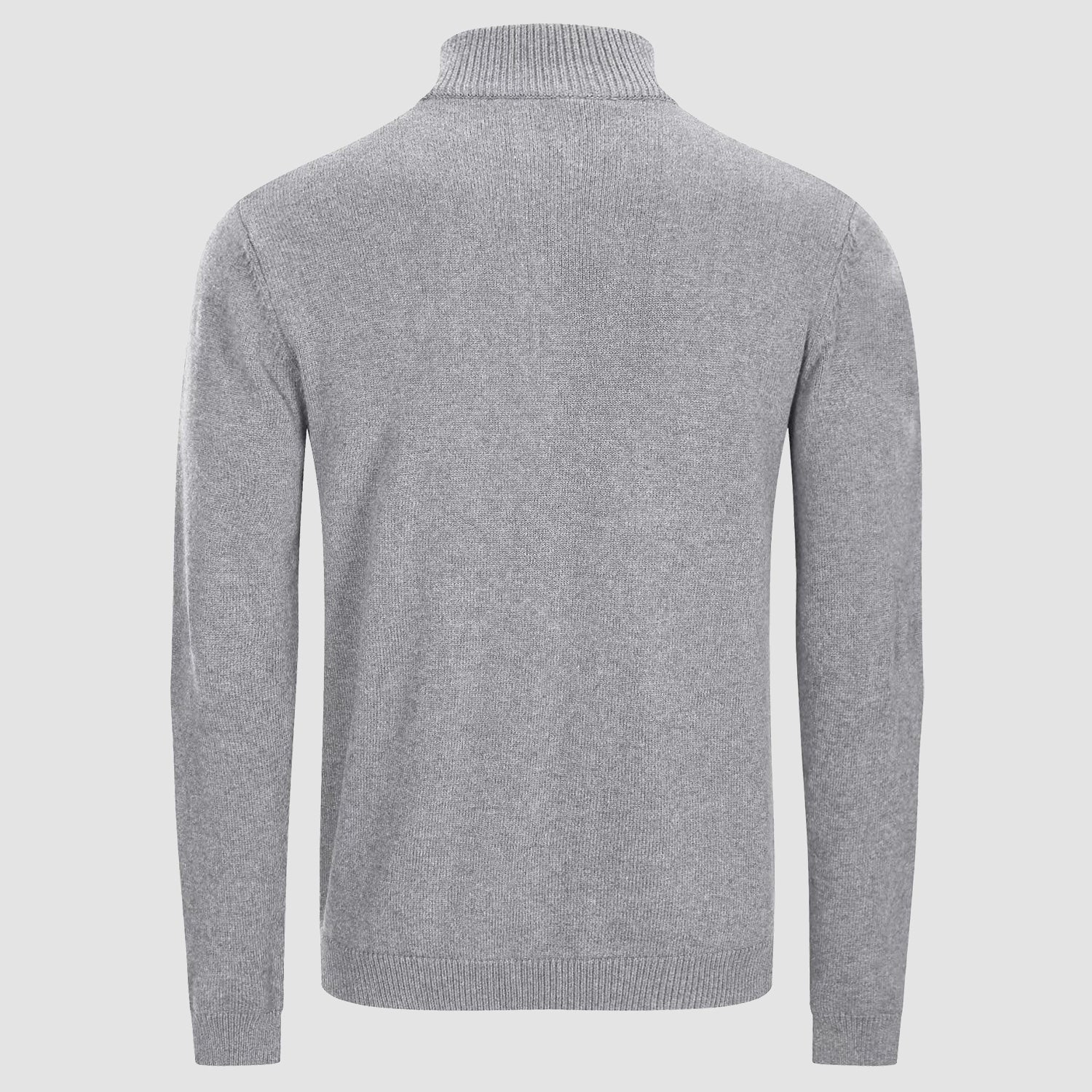 Men's Knitted Turtleneck Sweater - 1/4 Zip Pullover - veyora