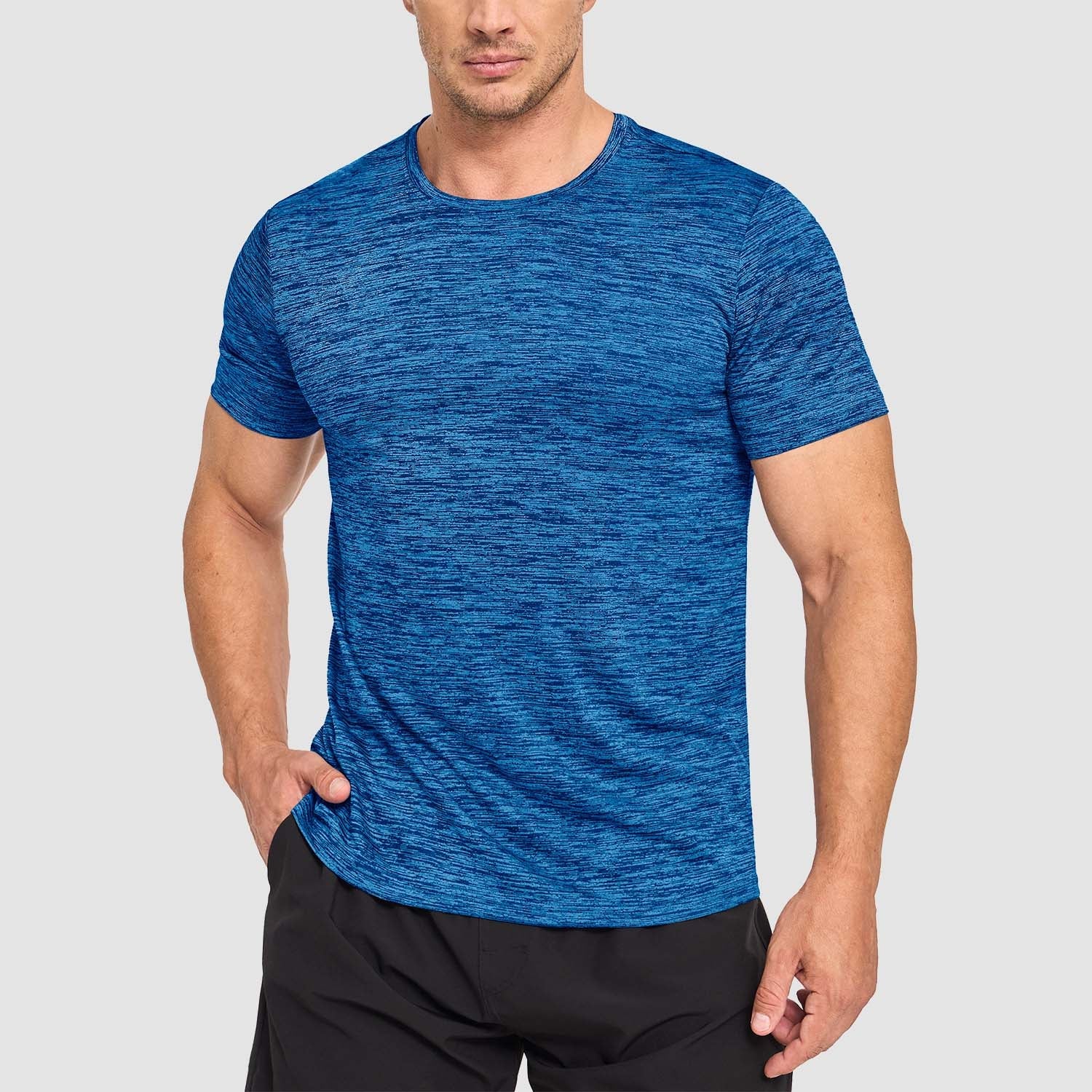 Men's Quick-Dry Athletic T-Shirt Short Sleeve Crew Neck