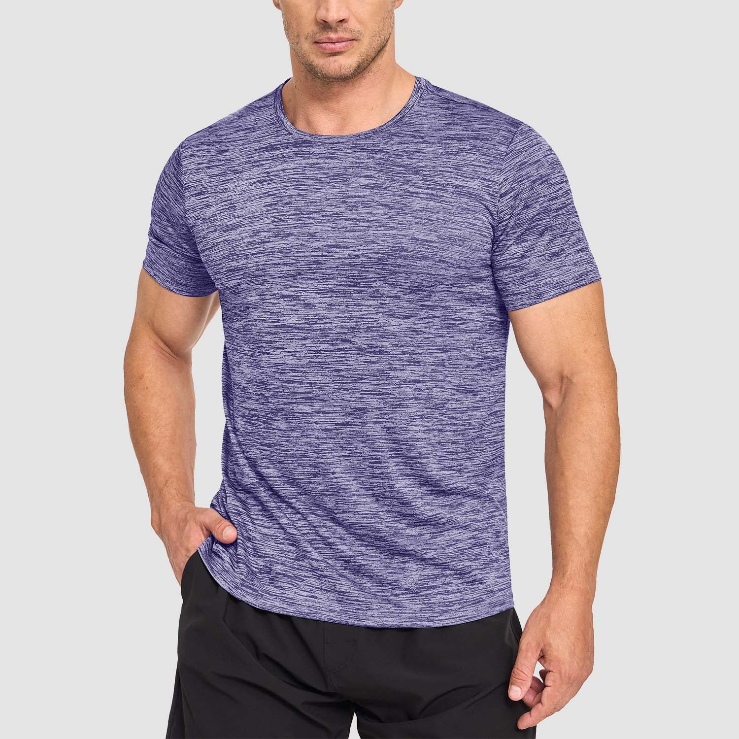 Men's Quick-Dry Athletic T-Shirt Short Sleeve Crew Neck