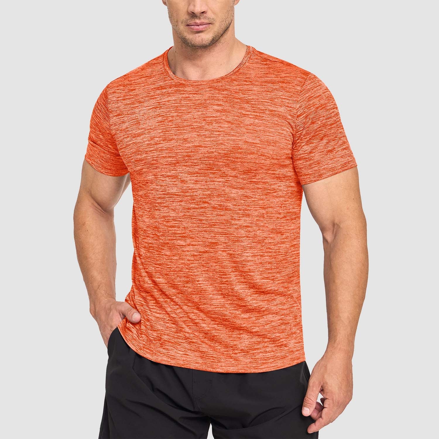 Men's Quick-Dry Athletic T-Shirt Short Sleeve Crew Neck