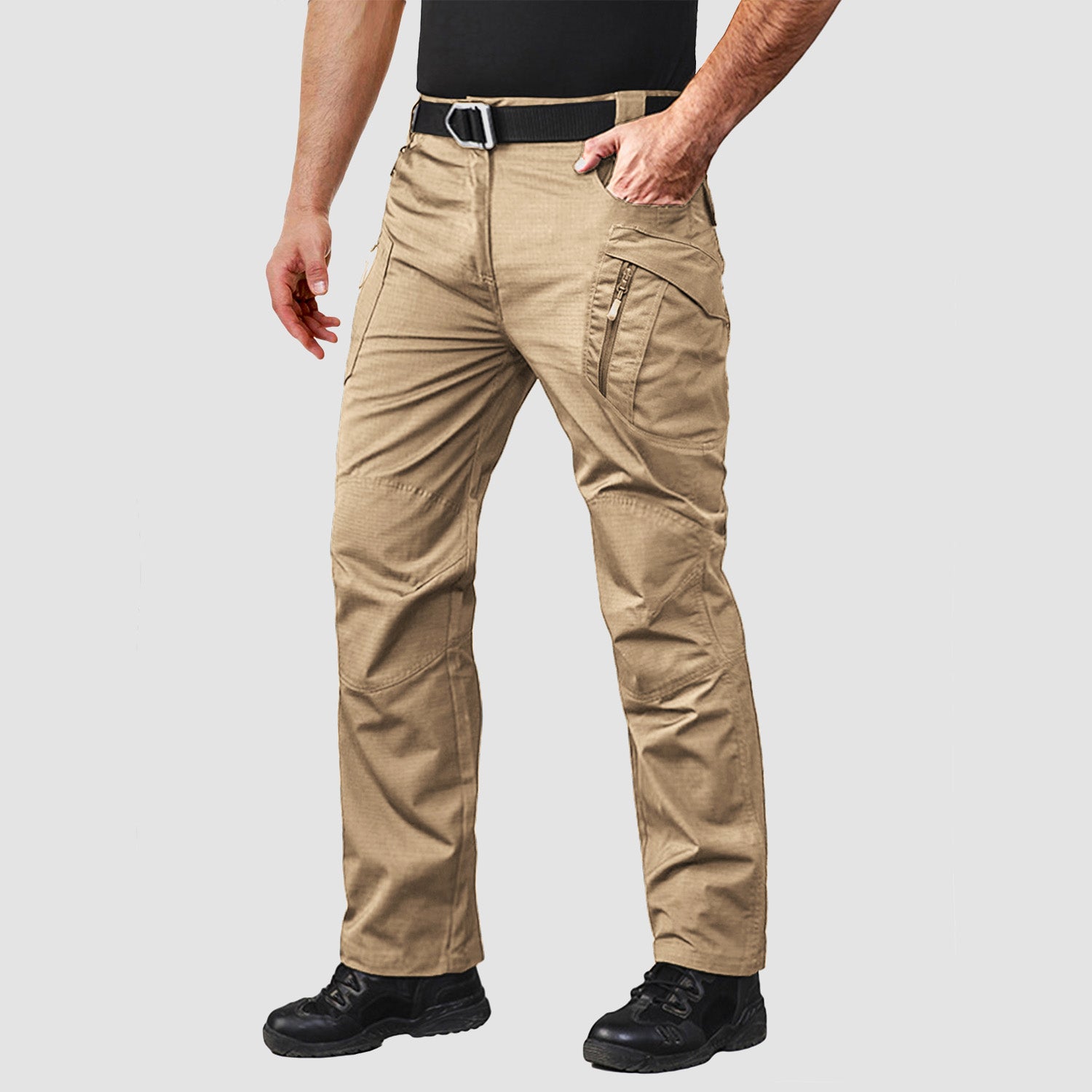 Men's Tactical Pants with 9 Pockets Rip - Stop Work Hiking Pants - veyora