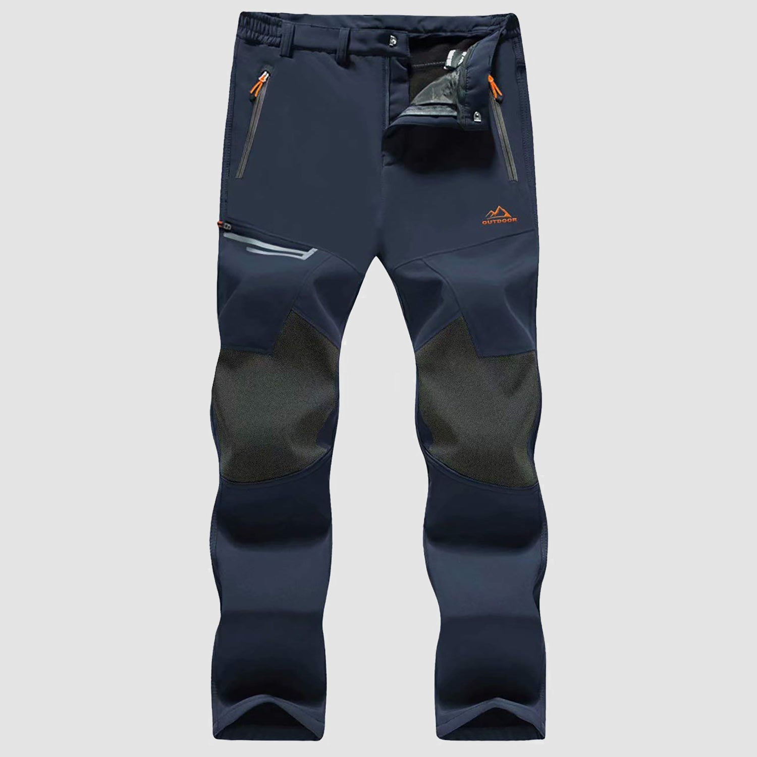 Men's Fleece - Lined Ski Pants - Water - Resistant, 4 Zip Pockets - veyora