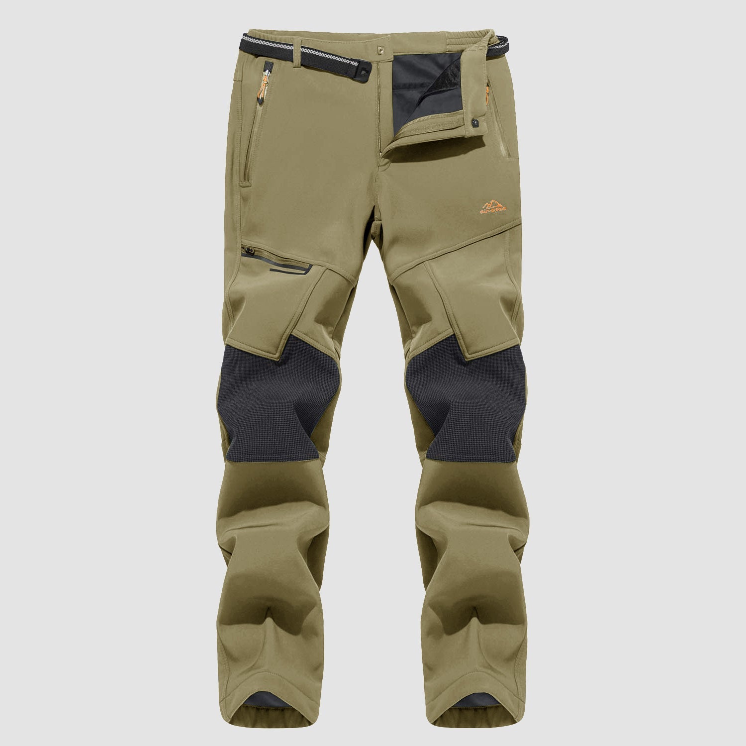 Men's Fleece - Lined Ski Pants - Water - Resistant, 4 Zip Pockets - veyora