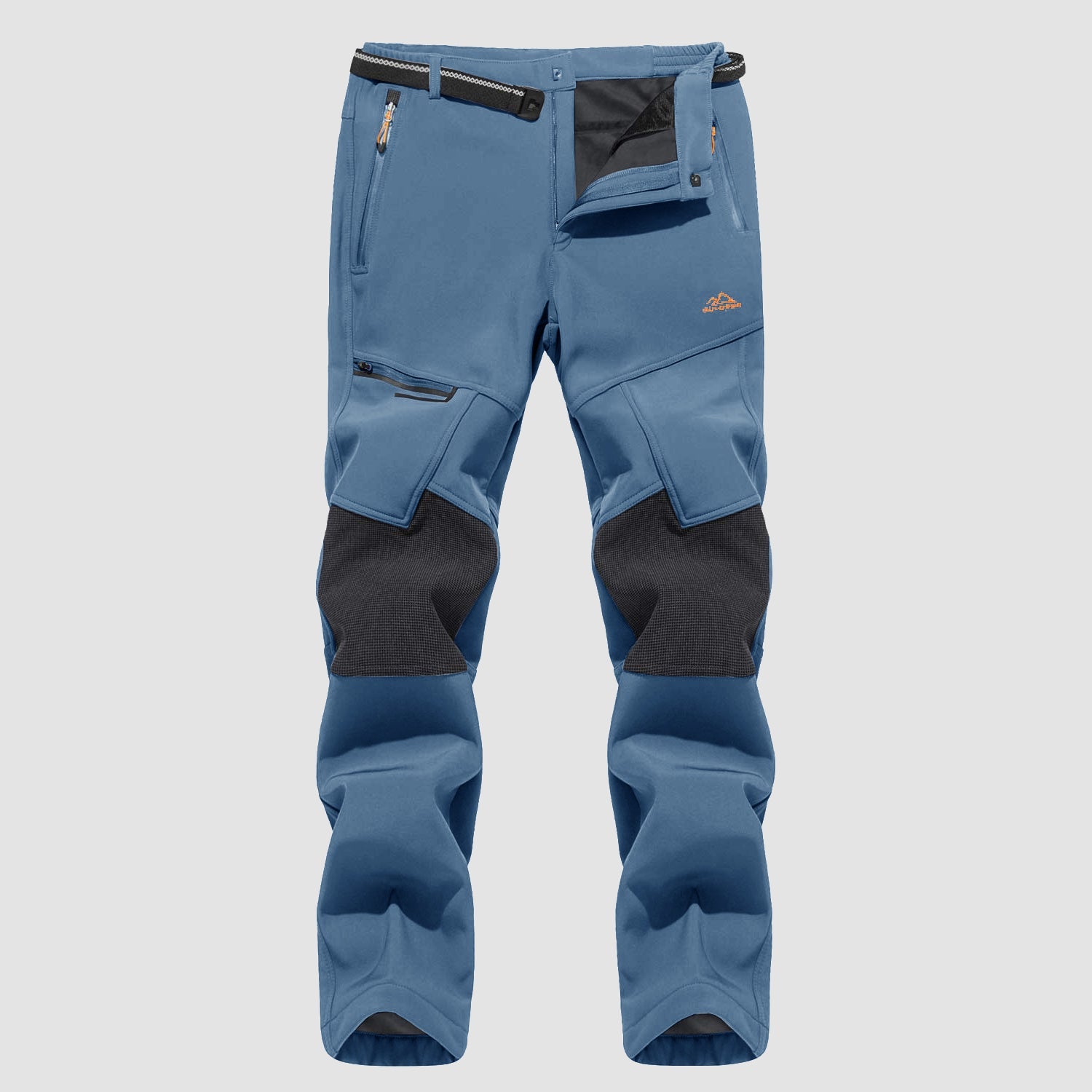 Men's Fleece - Lined Ski Pants - Water - Resistant, 4 Zip Pockets - veyora