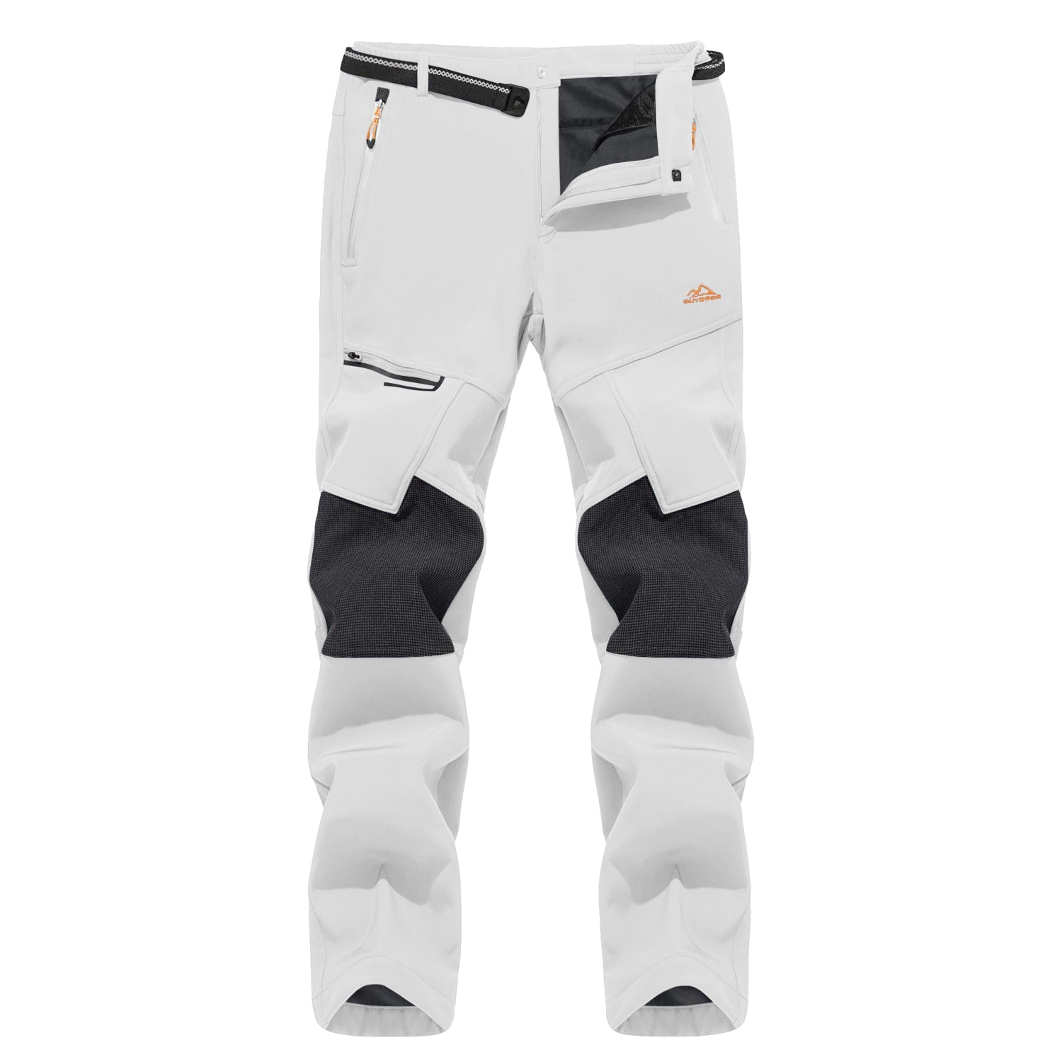 Men's Fleece - Lined Ski Pants - Water - Resistant, 4 Zip Pockets - veyora