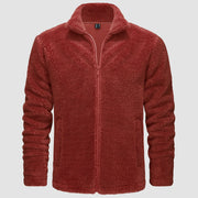 Men's Fluffy Sherpa Fleece Jacket Full Zip Casual Winter Outwear - veyora