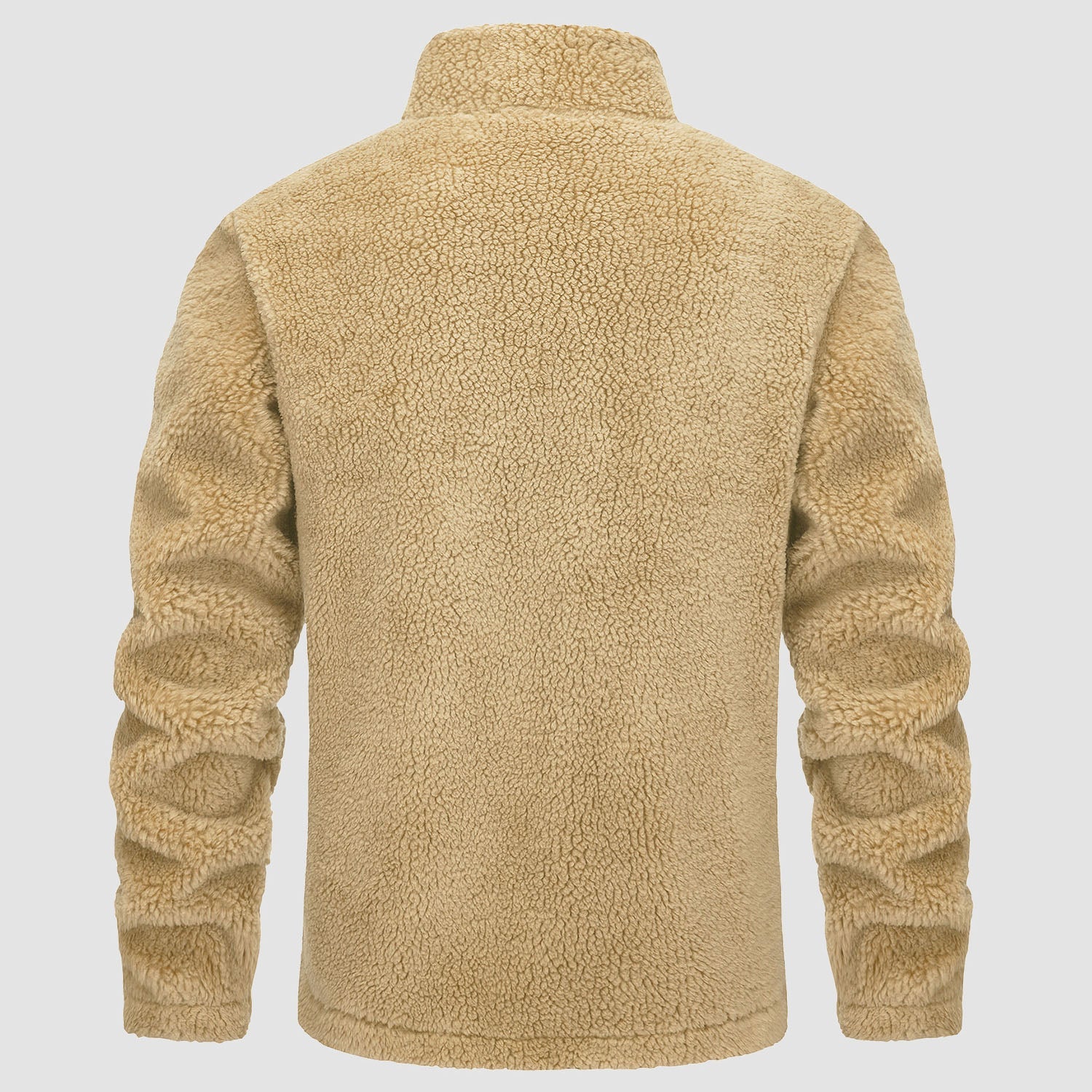 Men's Fluffy Sherpa Fleece Jacket Full Zip Casual Winter Outwear - veyora