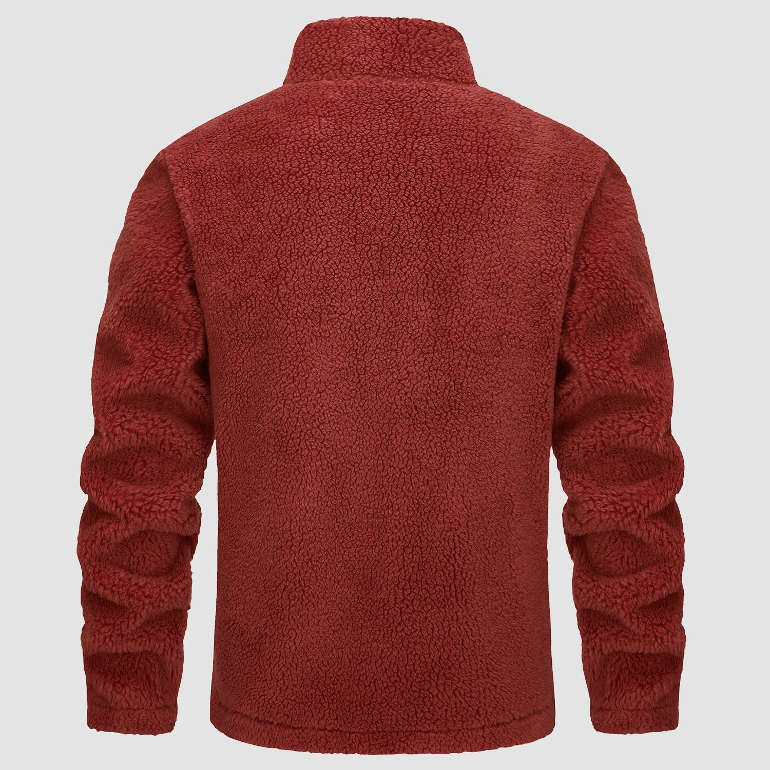 Men's Fluffy Sherpa Fleece Jacket Full Zip Casual Winter Outwear - veyora