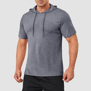 Mens Fashion Athletic Hoodies T-shirt Sport Sweatshirt Solid Color - veyora