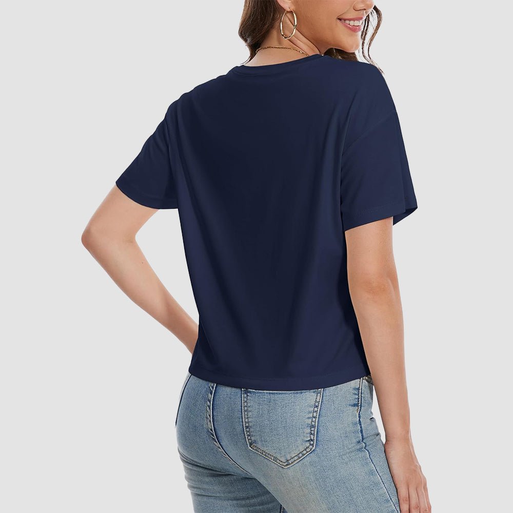 【New In】Women's Cotton UPF 50+ Summer Crop Top T-Shirt - veyora
