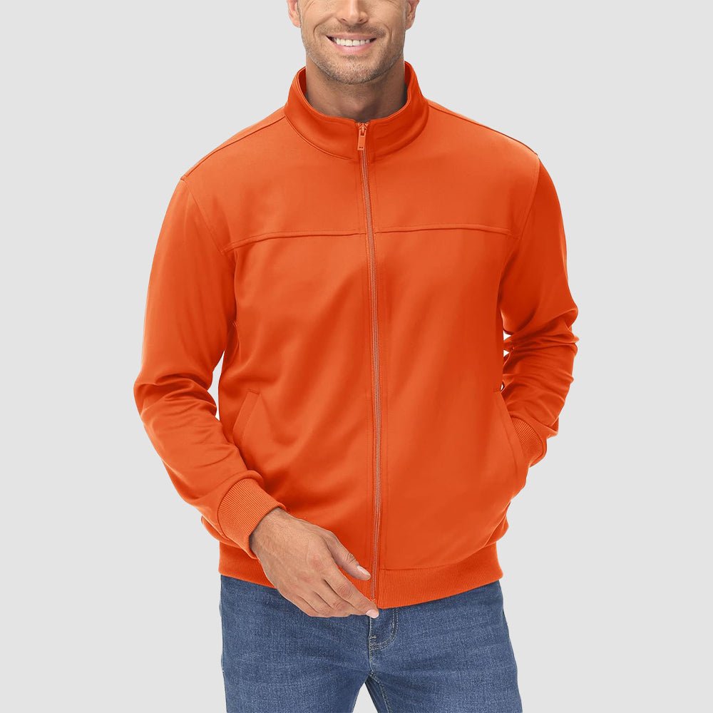Men's Lightweight Full - Zip Track Jacket with Pockets - veyora