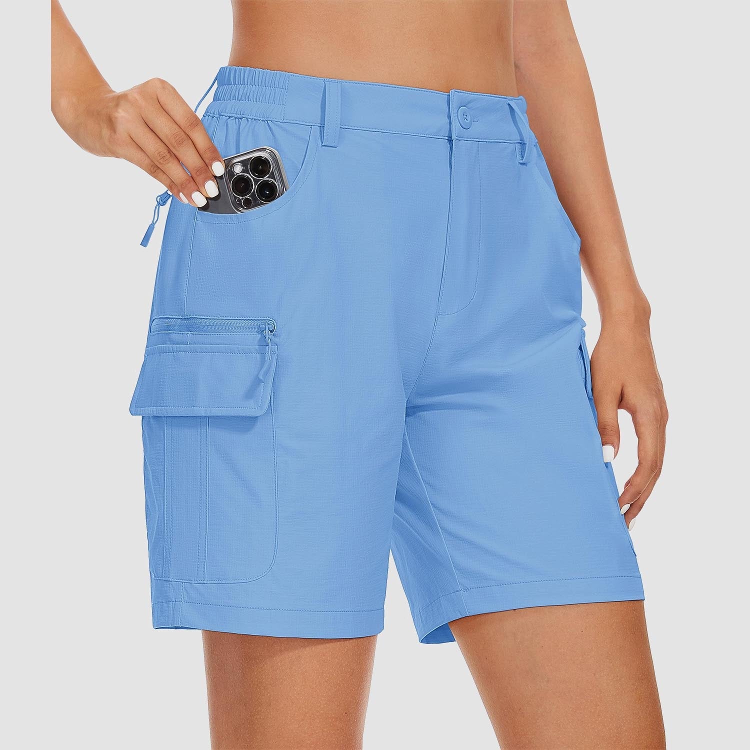 Women's Golf Shorts, Quick-Dry & Water-Resistant with 6 Pockets
