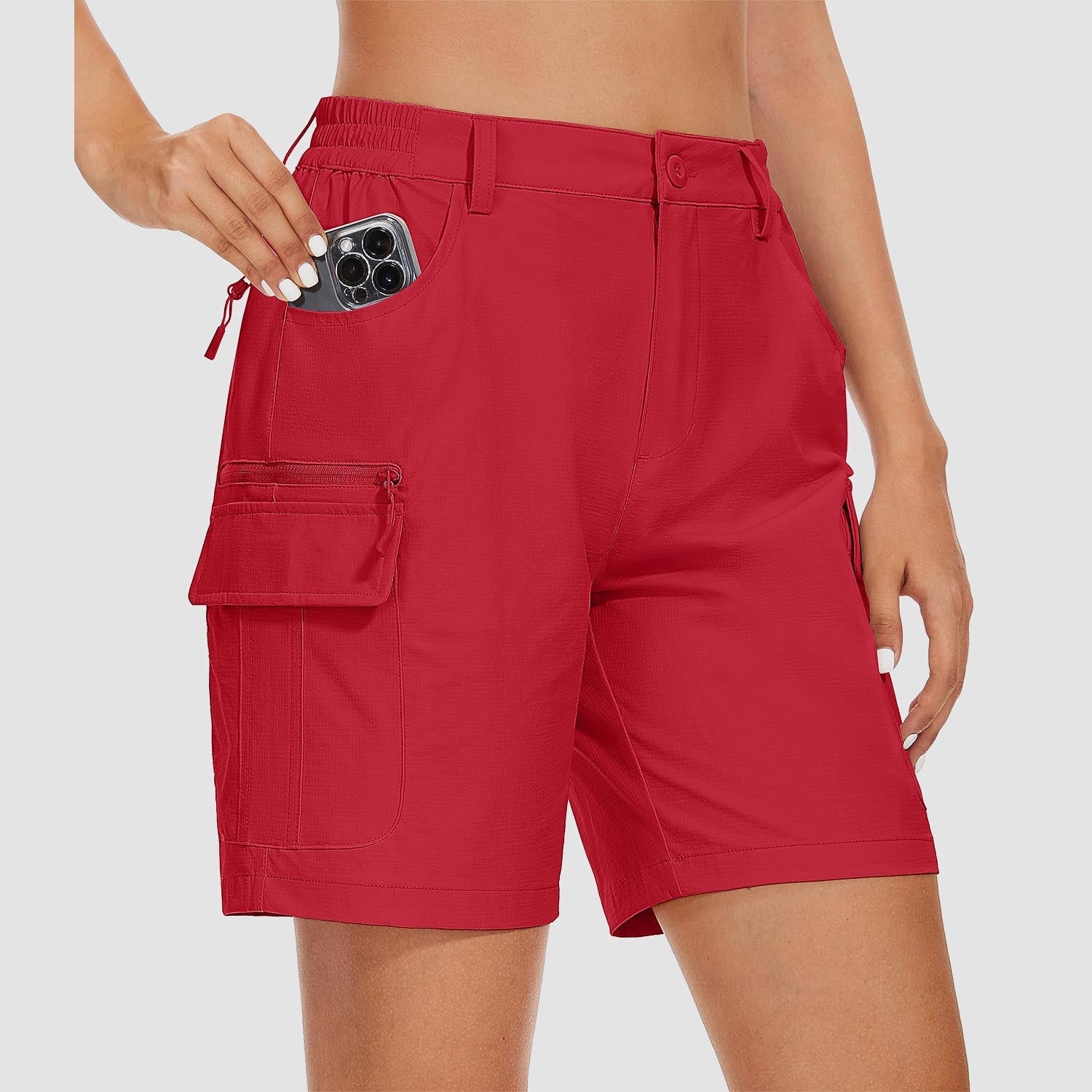 Women's Golf Shorts, Quick-Dry & Water-Resistant with 6 Pockets