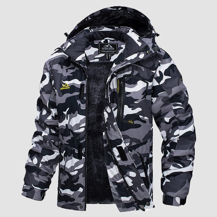 Men's Water - Repellent Winter Ski Jacket with Fleece Lining - veyora