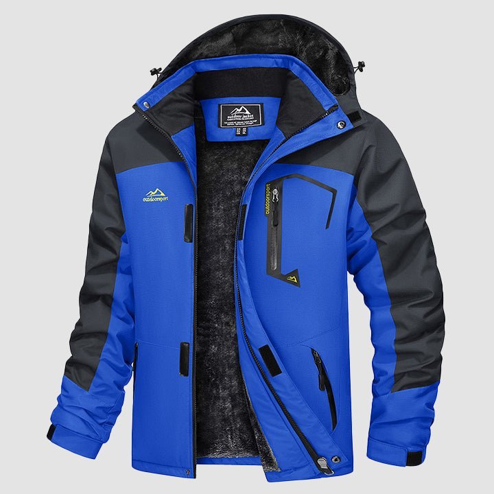 Men's Water - Repellent Winter Ski Jacket with Fleece Lining - veyora