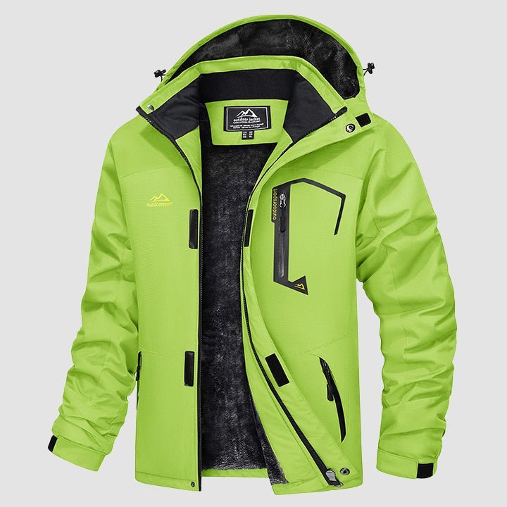 Men's Water - Repellent Winter Ski Jacket with Fleece Lining - veyora
