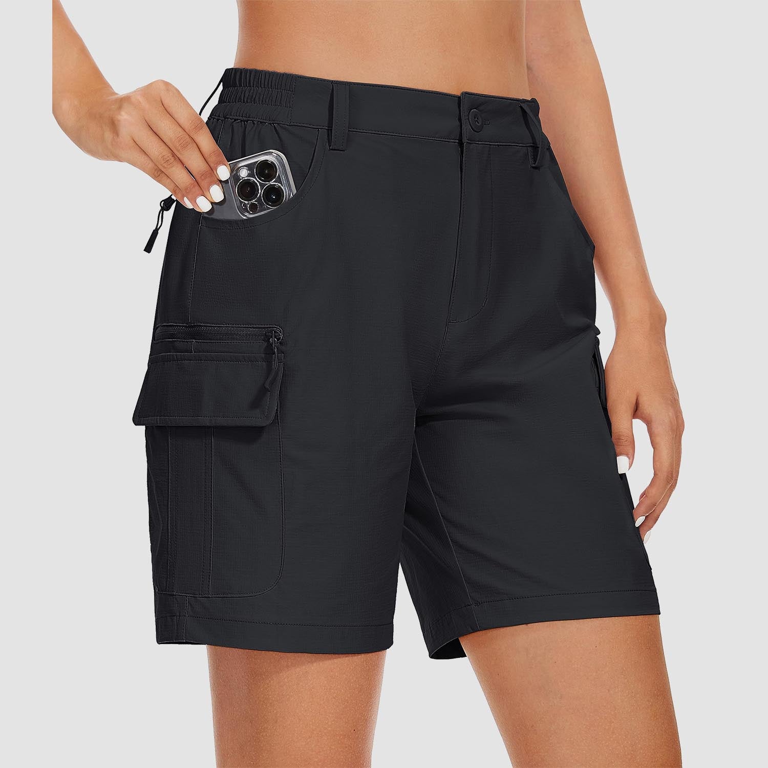 Women's Golf Shorts, Quick-Dry & Water-Resistant with 6 Pockets