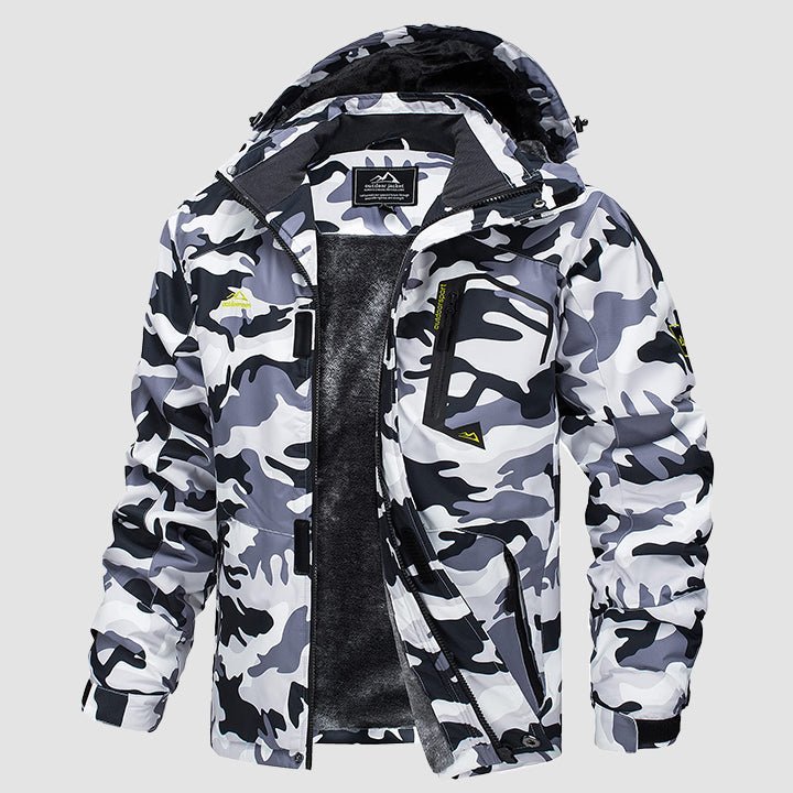 Men's Water - Repellent Winter Ski Jacket with Fleece Lining - veyora