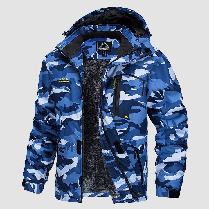 Men's Water - Repellent Winter Ski Jacket with Fleece Lining - veyora